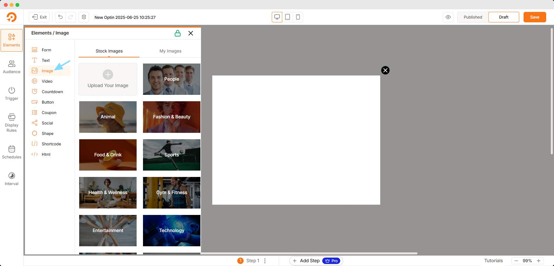 Added an Image Element