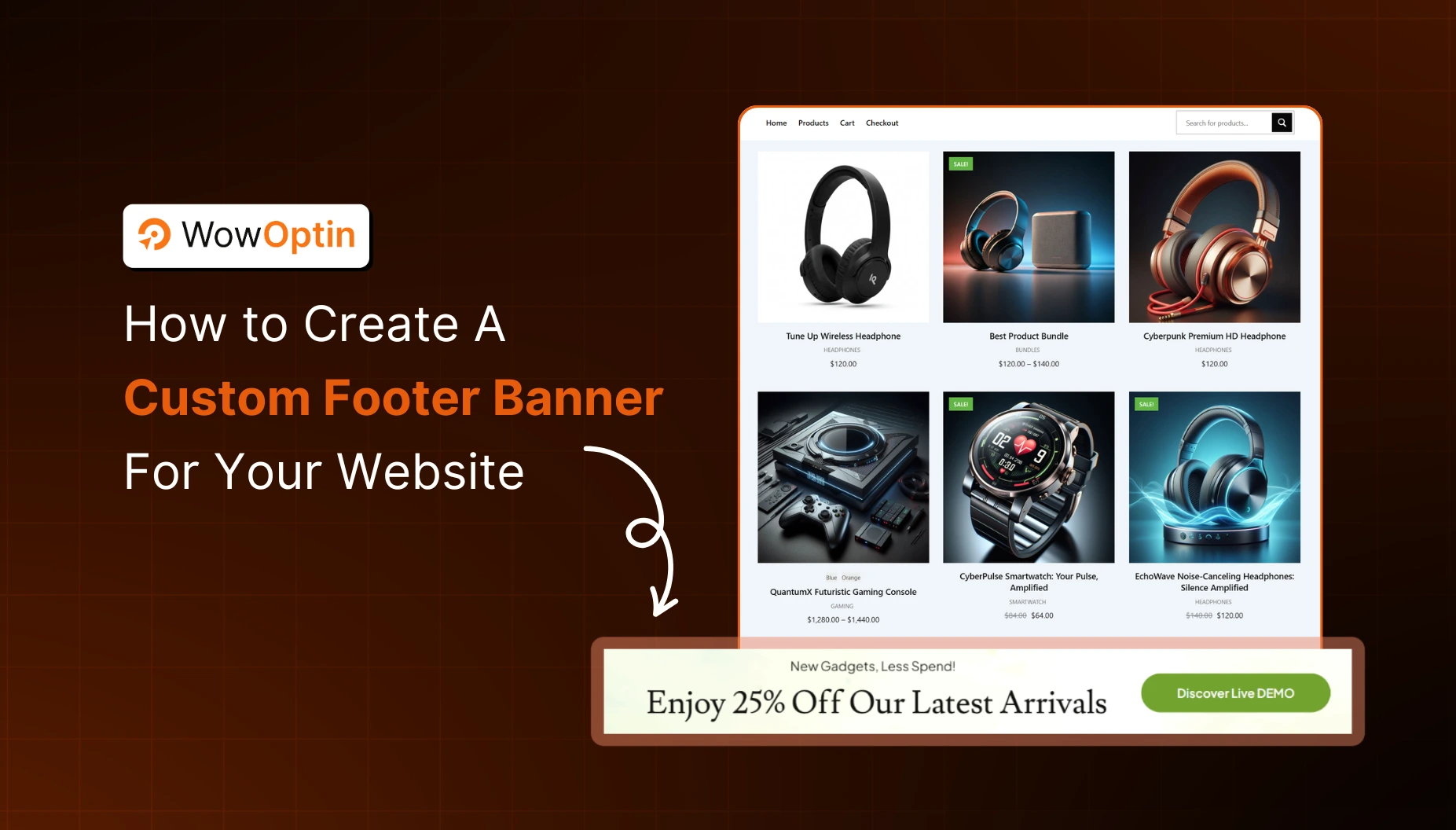 how to create custom footer banner for free