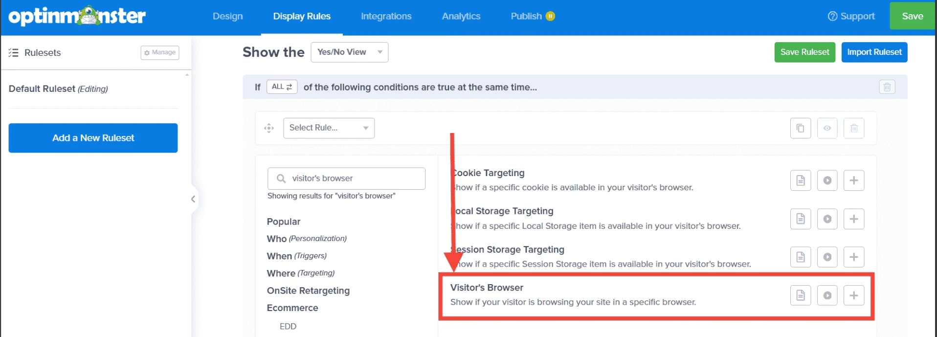 OptinMonster Audience Targeting