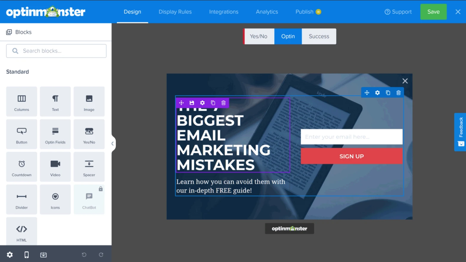 OptinMonster Builder Interface