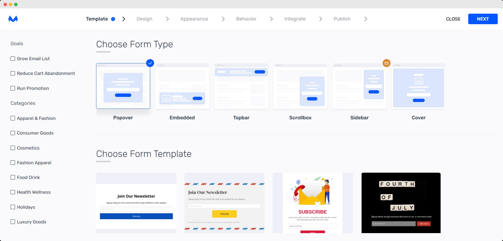 Mailmunch: More Templates, But a Bit More Clunky in WP