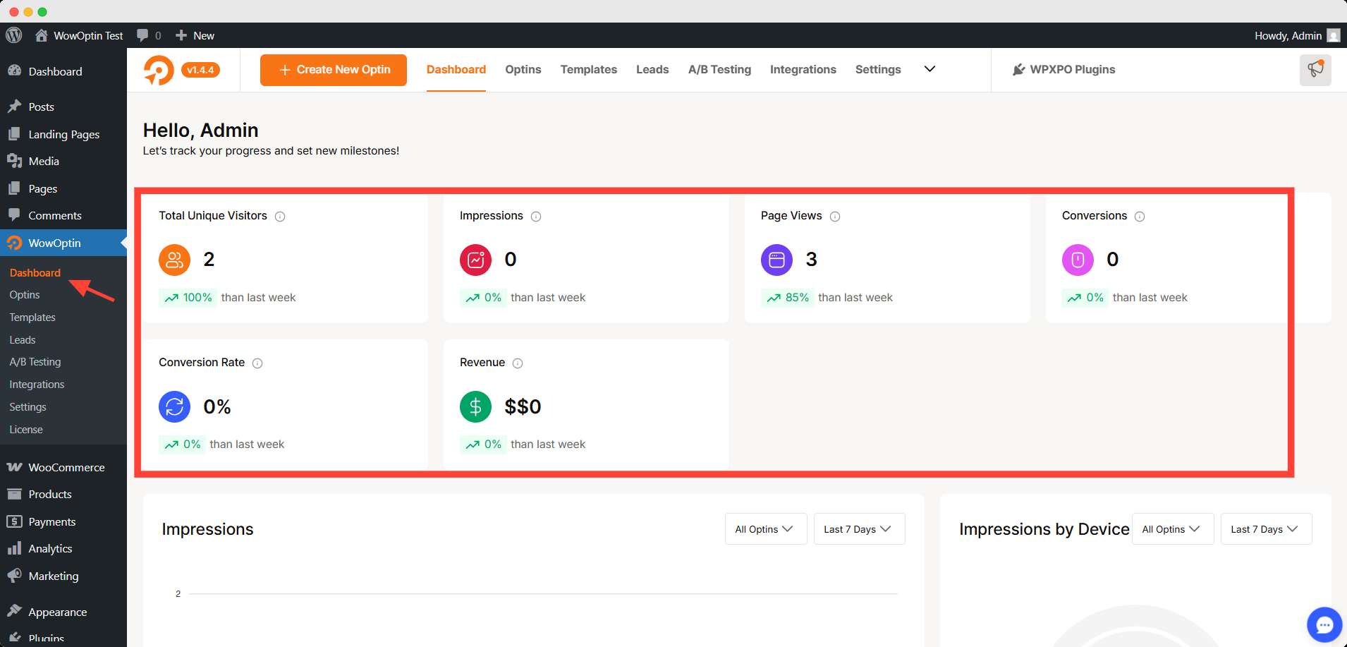wowoptin analytics